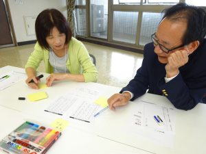 ボランティアと学習者になって読み書き活動の体験